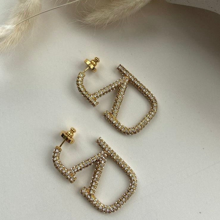 Large All Stones Hoops