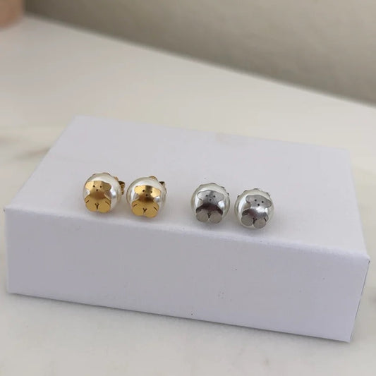 Bear Pearl Earrings