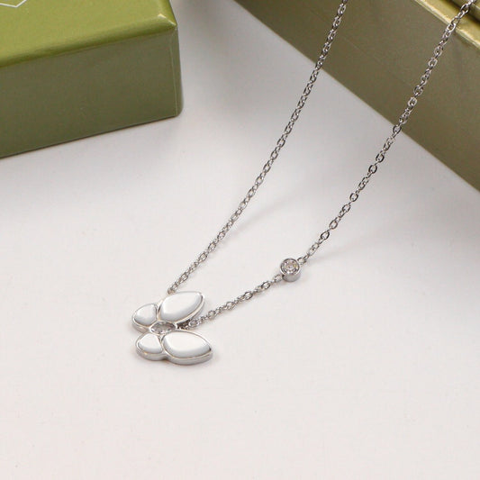 Butterfly silver necklace