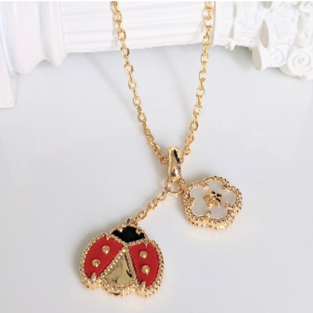 LadyBug florer necklace