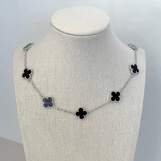 Silver Multicharm Necklacfe