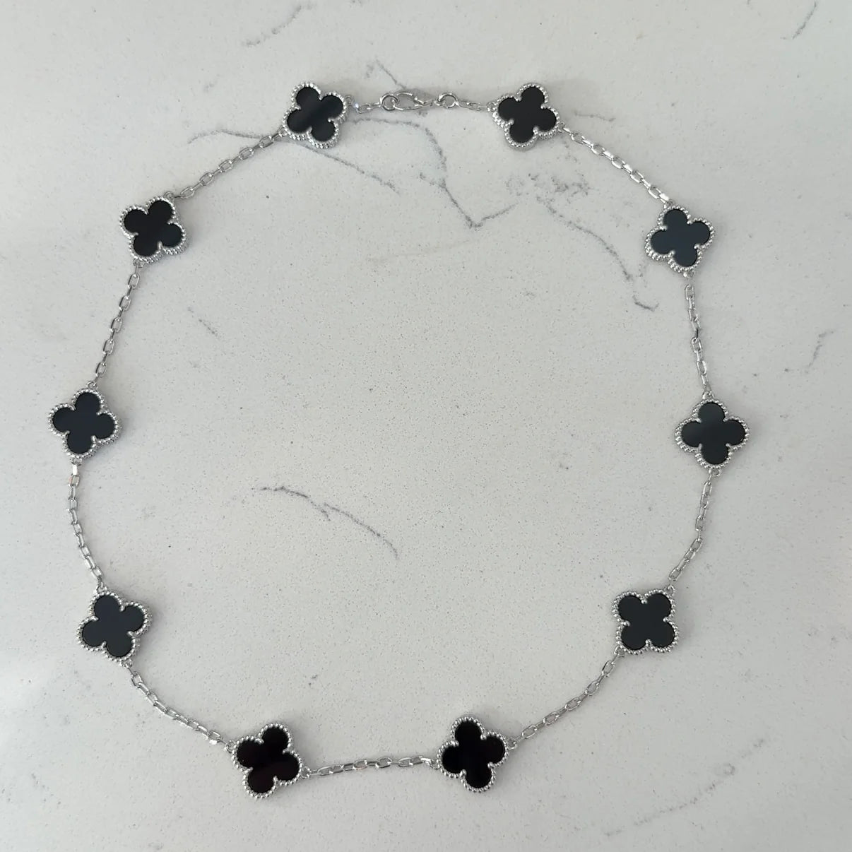 Silver Multicharm Necklacfe