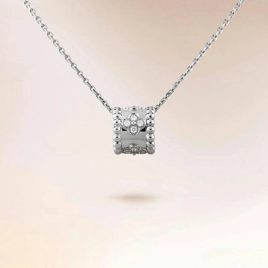 VC Cylinder Silver  necklace