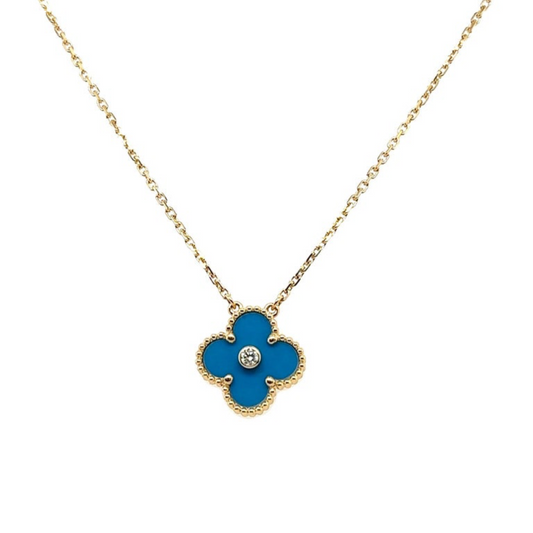 Vc Blue Crystal Necklace