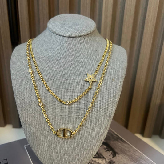 C layered necklace