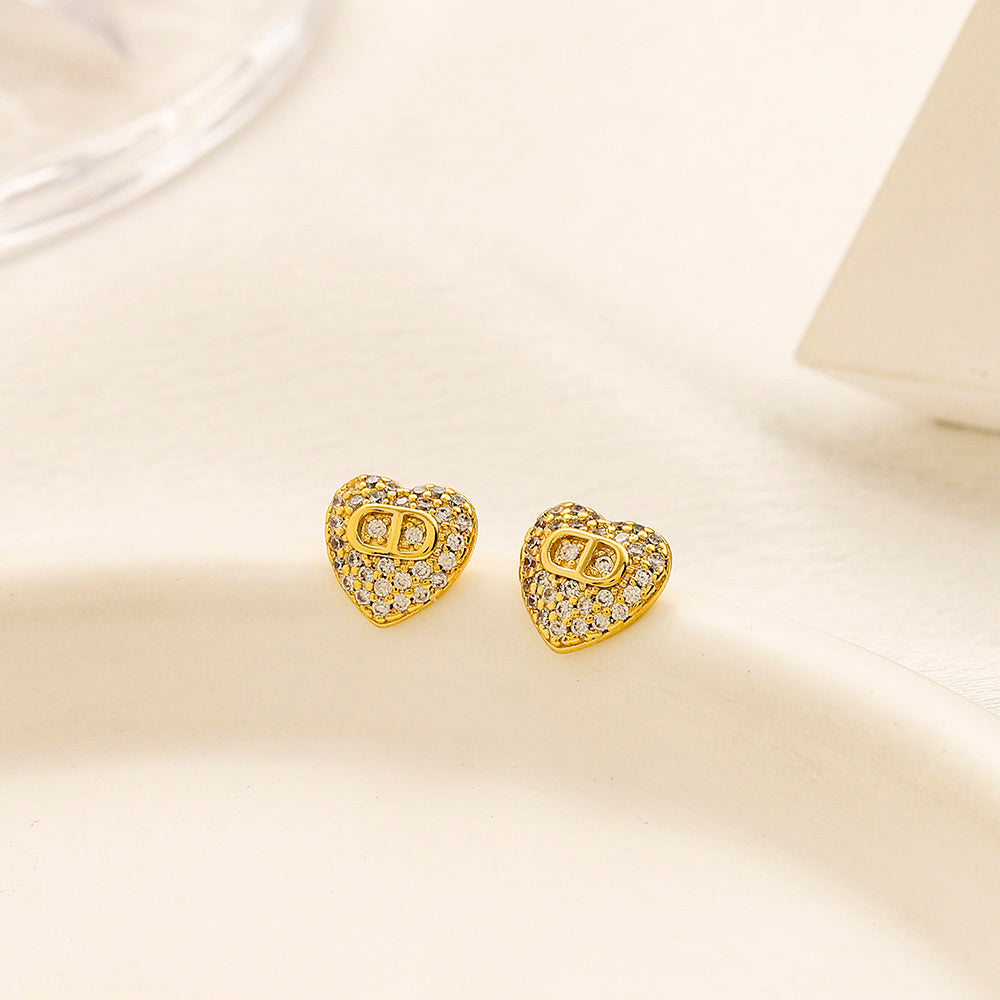 Mini CD heart earrings